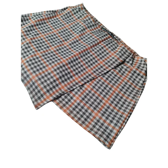Women's Plaid Skorts - Black, Brown,and Orange Y2K 90s Skirt Size L HYFVE - Picture 3 of 6